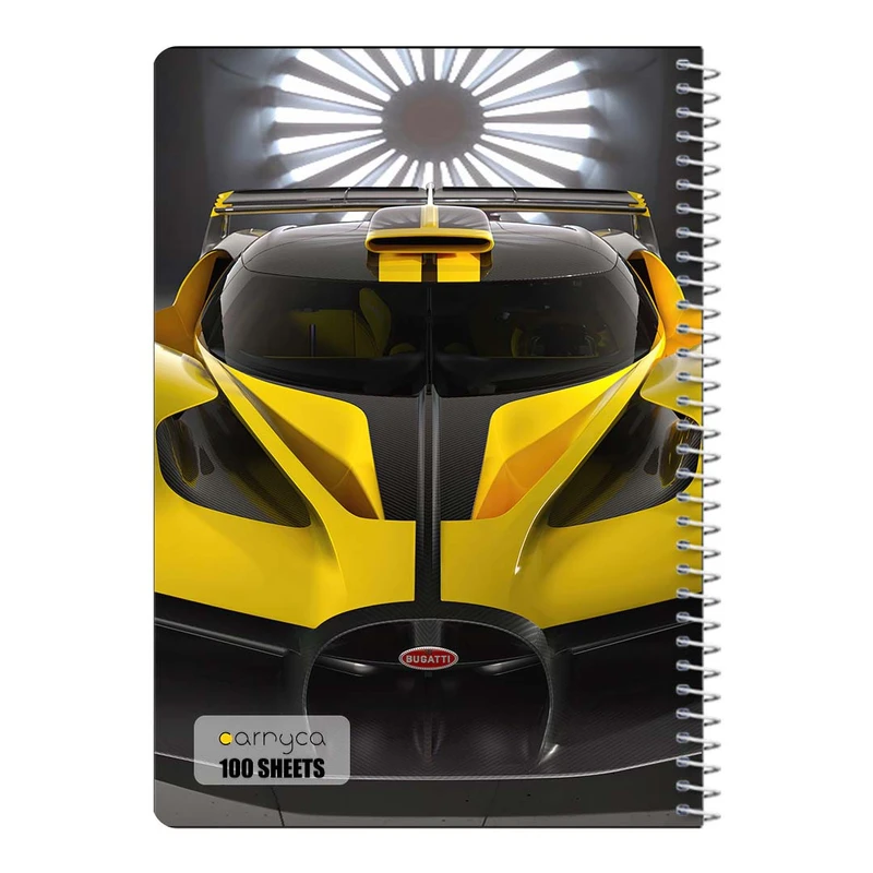 دفتر مشق 100 برگ سیمی کارنیکا طرح بوگاتی Bugatti کد 22484