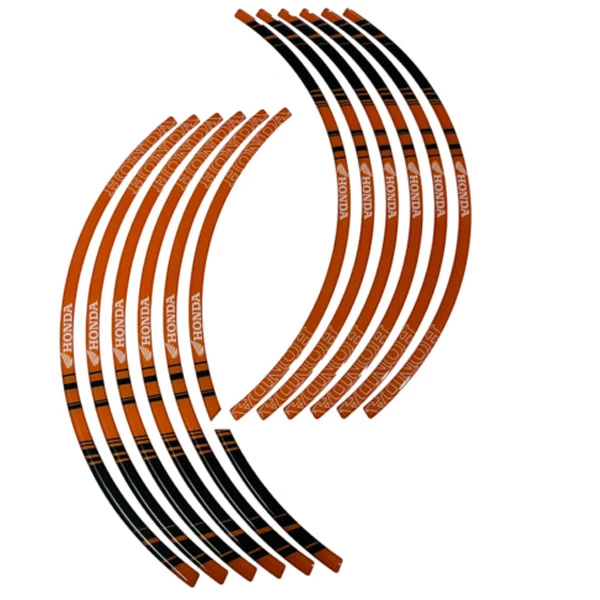 برچسب دور رینگ موتور سیکلت وارون مدل W-40-ORG مناسب برای هوندا کلیک بسته 12 عددی