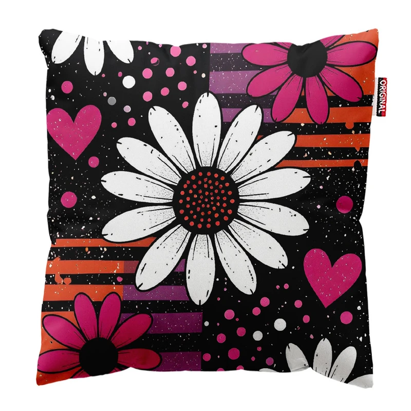 کوسن پاد آفرین طرح گل کد 2184 سایز 30*30 سانتی متر