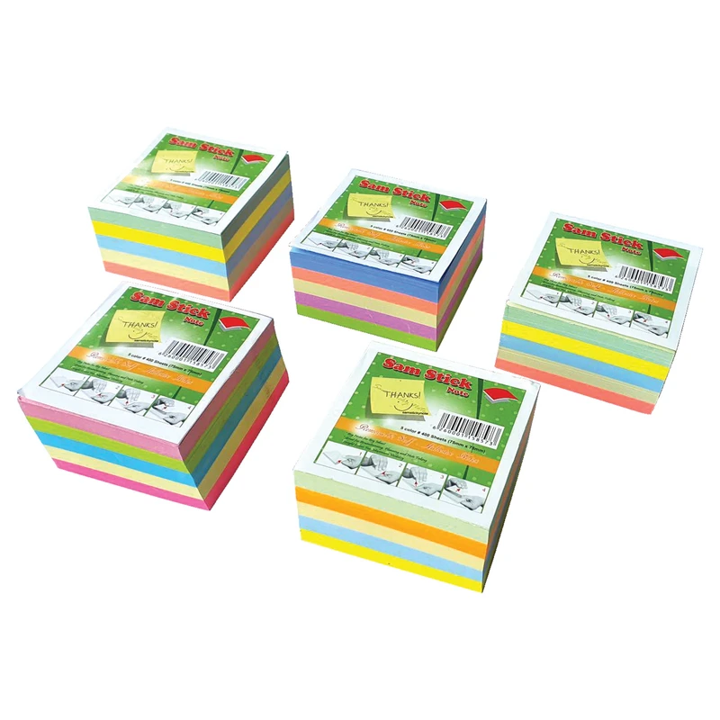 کاغذ یادداشت چسب دار سم مدل 400-5 سایز 7.5x7.5 سانتی متر بسته 5 عددی