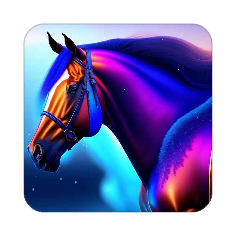 زیر لیوانی کاکتی طرح اسب تک شاخ و یونیکورن مدل mp30208