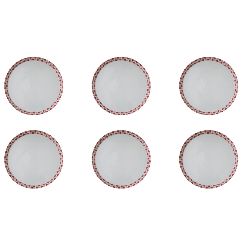 بشقاب زی مدل فرم اس کد 12 روشان درجه یک بسته 6 عددی	