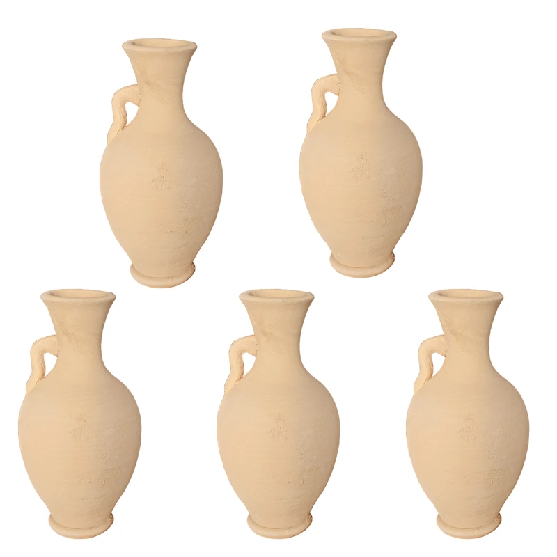 کوزه سفالی مدل مینیاتوری کد DD بسته ۵ عددی