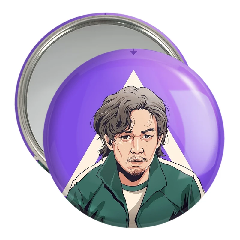 آینه جیبی خندالو مدل سونگ گی هون بازی مرکب Squid Game  کد 10801