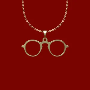 گردنبند طلا 18 عیار زنانه مدوپد مدل عینک کد Q2-1-1193