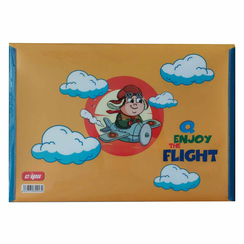 پوشه دکمه دار کلیپس مدل فانتزی طرح هواپیما