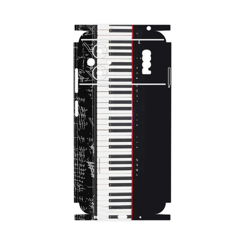 برچسب پوششی ماهوت مدل Piano_Instrument-FullSkin مناسب برای گوشی موبایل شیائومی Poco M5