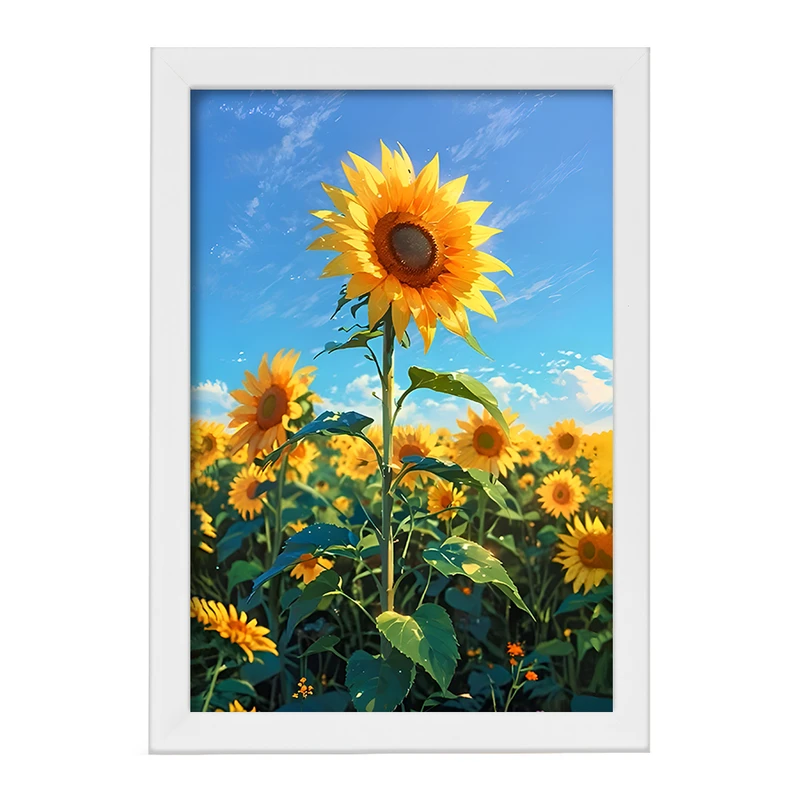تابلو خندالو مدل مزرعه گل آفتابگردان کد F12734