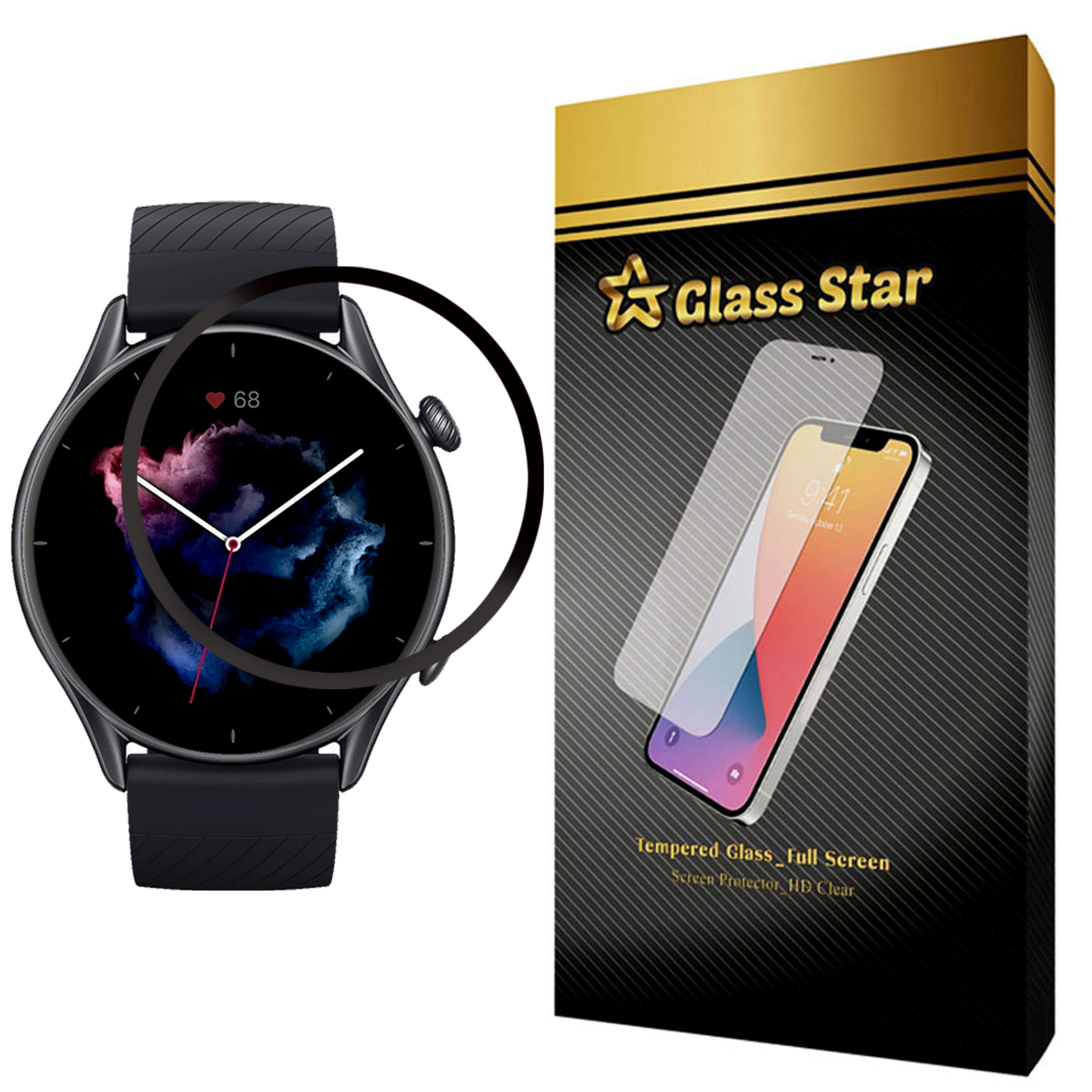 محافظ صفحه نمایش گلس استار مدل PMGA-Glass مناسب برای ساعت هوشمند آمازفیت Amazfit GTR 3