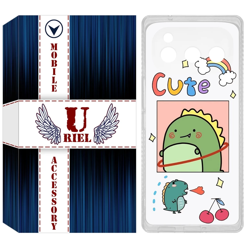 کاور یوریل مدل Clear کد 20 طرح دایناسور مناسب برای گوشی موبایل داریا Bond
