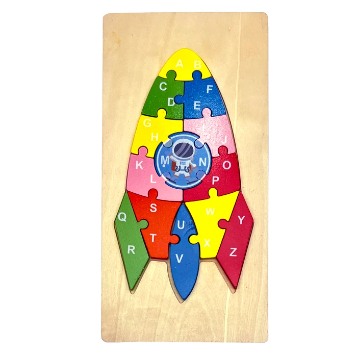 پازل آموزشی مدل الفبا انگلیسی طرح موشک