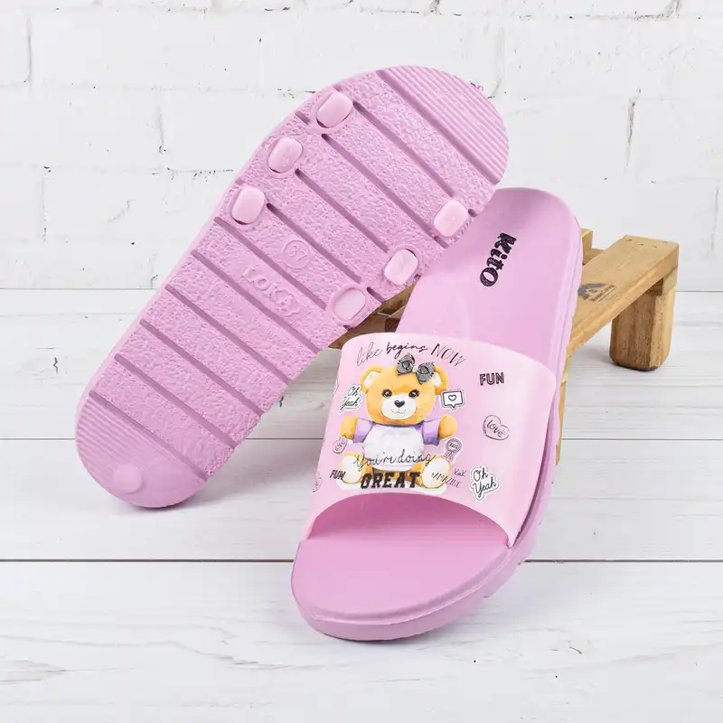 دمپایی زنانه کیتو مدل FUNNY TEDY BEAR BNF.4004