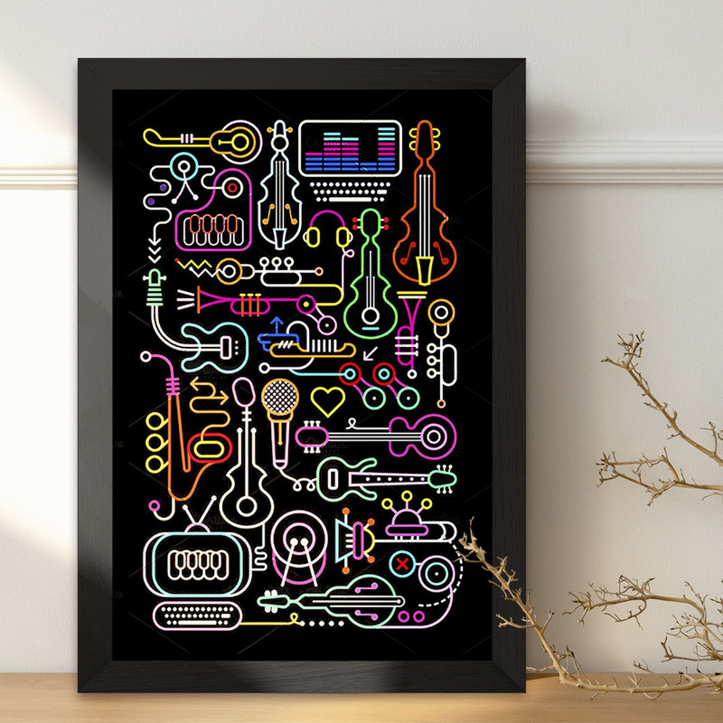 تابلو خندالو مدل موسیقی کد F9677 تابلو خندالو مدل موسیقی کد F9677