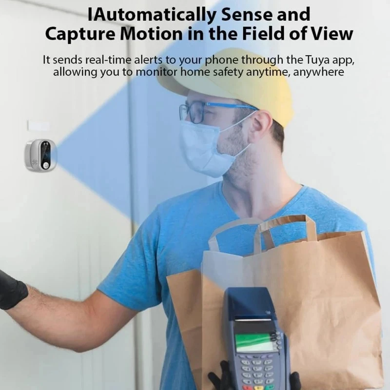 عکس شماره 5 : چشمی دیجیتال درب مدل tuya wifi 2.4 ghz