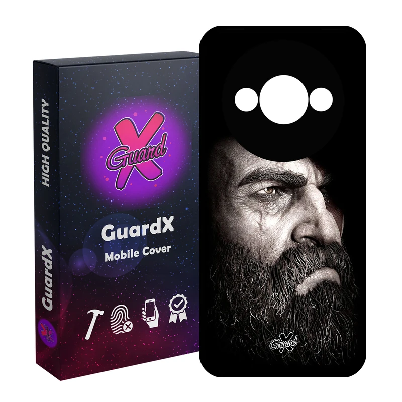 کاور گارد ایکس طرح God of War مدل قاب Glass10100 مناسب برای گوشی موبایل شیائومی Redmi A3 4G/ A3X 4G/ Poco C61
