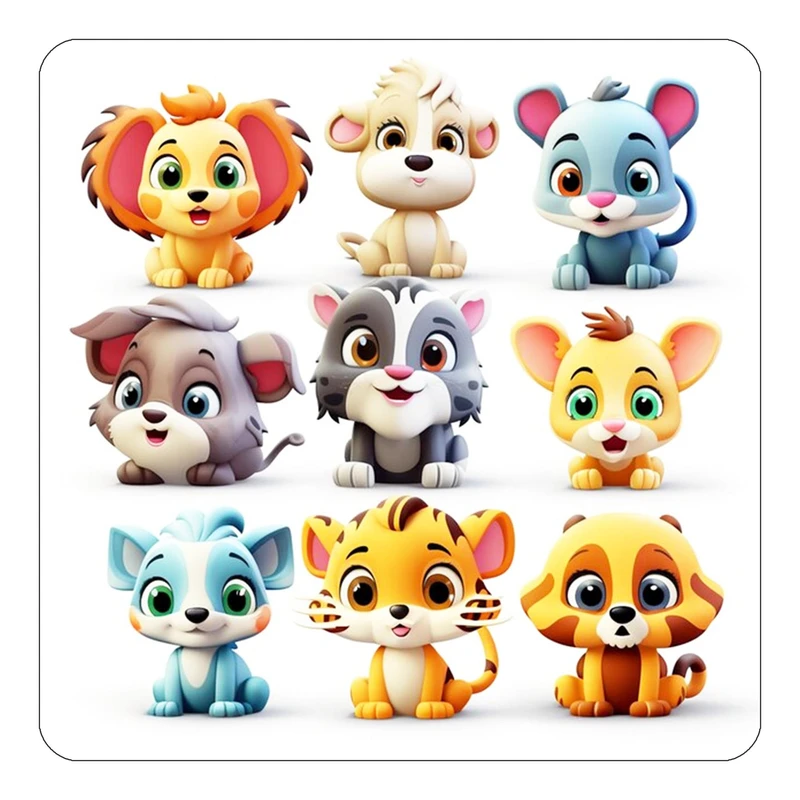 مگنت کاکتی طرح حیوانات کارتونی مدل mp27831