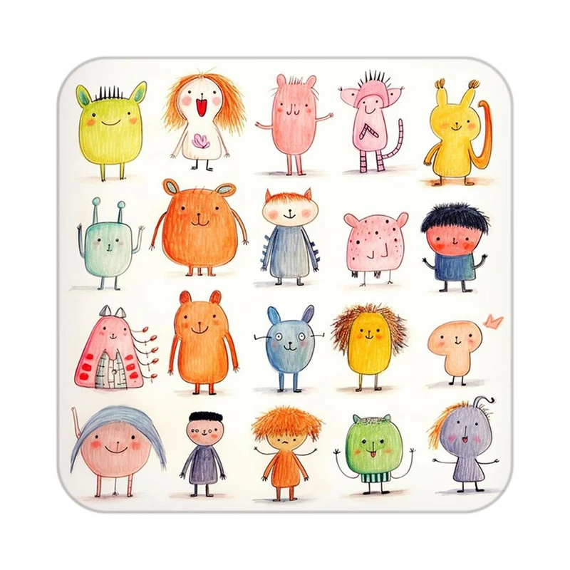 زیر لیوانی کاکتی طرح حیوانات کارتونی مدل mp28684