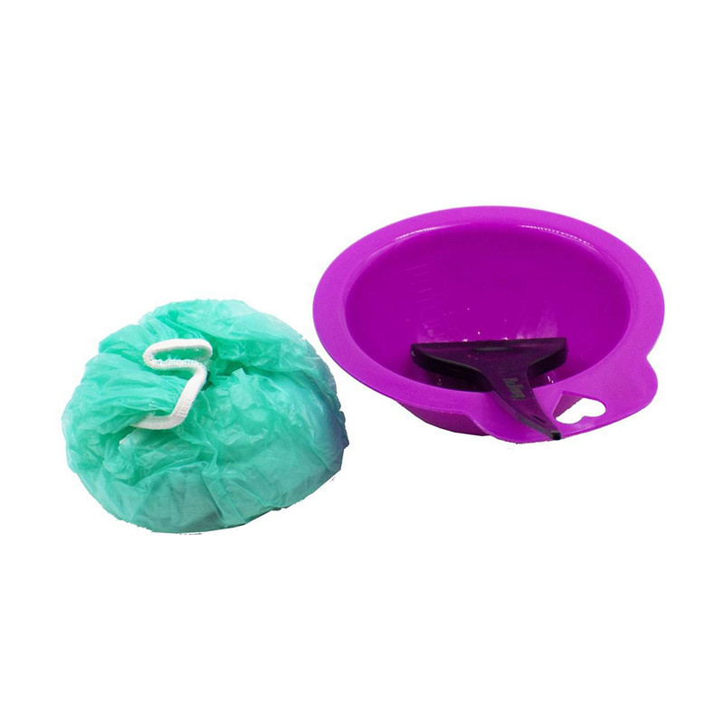 کاسه رنگ مو مدل قلب به همراه برس رنگ مو مدل SH30 و کلاه رنگ مو مدل 001