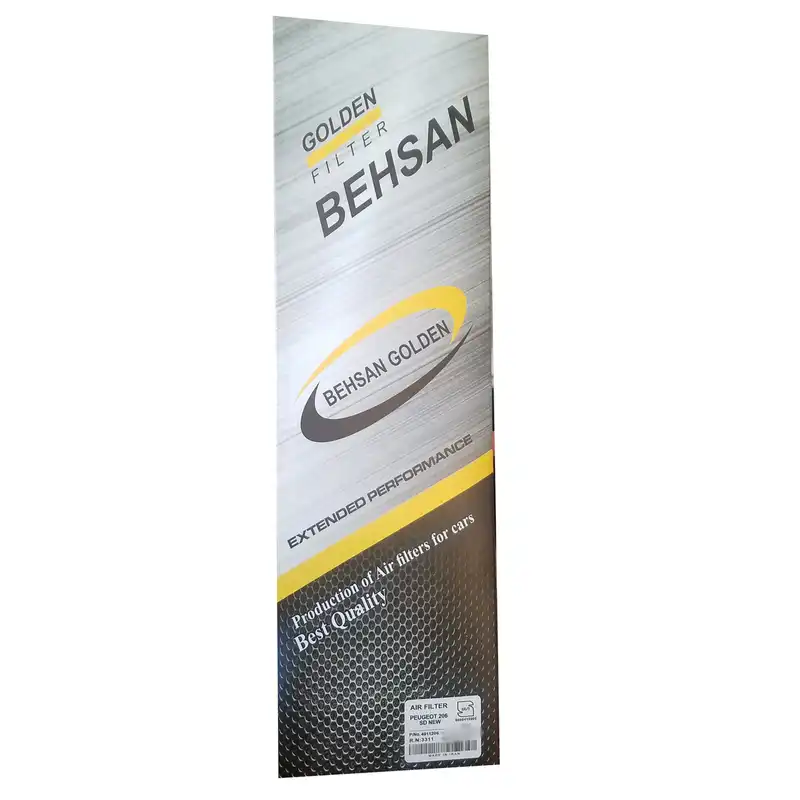فیلتر هوا خودرو بهسان فیلتر مدل TU3 مناسب برای پژو 206 به همراه فیلتر روغن و فیلتر کابین