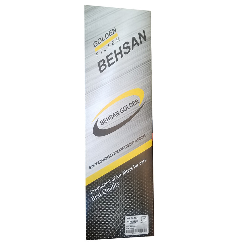 فیلتر هوا خودرو بهسان فیلتر مدل TU3 مناسب برای پژو 206 به همراه فیلتر روغن و فیلتر کابین