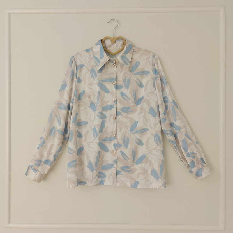 شومیز آستین بلند زنانه مدل ساتن سیلک رنگ سفید