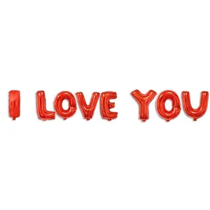 بادکنک فویلی مدل I LOVE YOU مجموعه 8 عددی