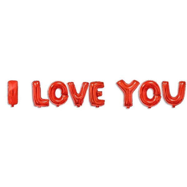 بادکنک فویلی مدل I LOVE YOU مجموعه 8 عددی