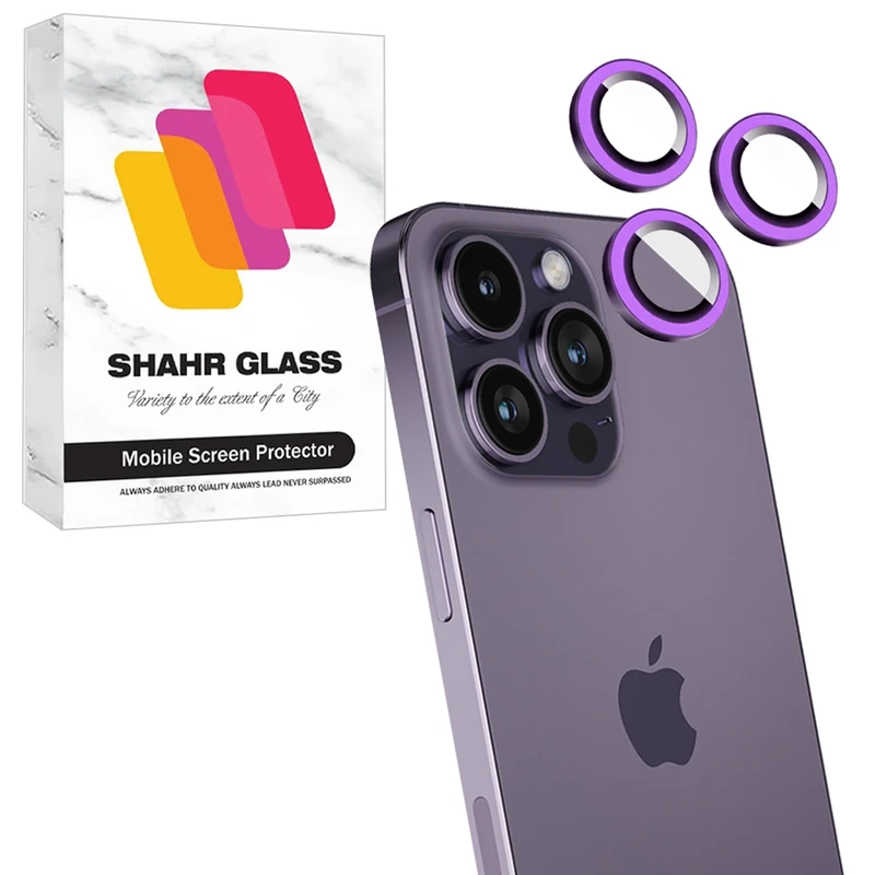محافظ لنز دوربین شیشه‌ای شهر گلس مدل SHLZS مناسب برای گوشی موبایل اپل iPhone 14 Pro Max