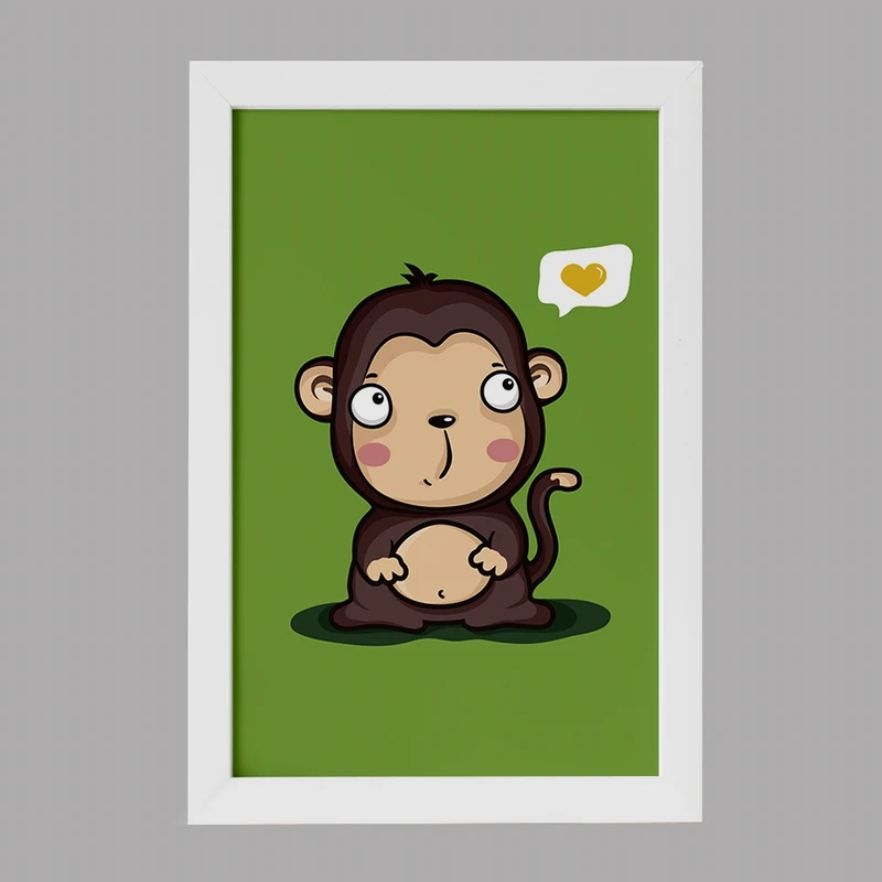 تابلو خندالو مدل میمون کیوت کد F2477