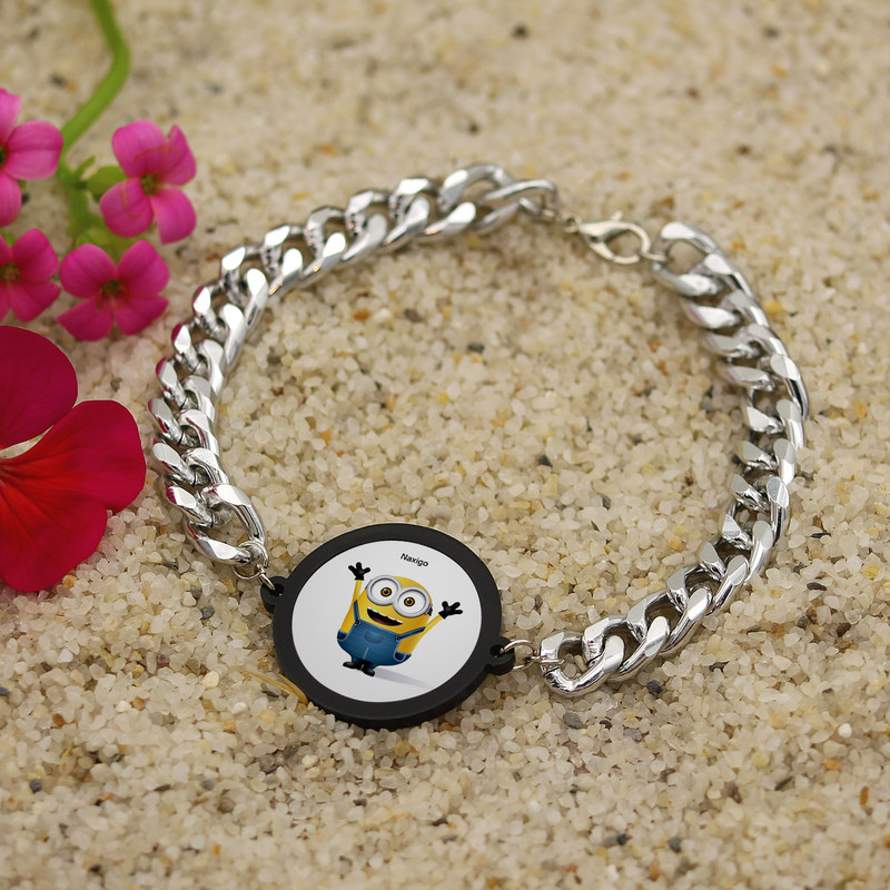 دستبند ناکسیگو مدل مینیون کد BZ7704 دستبند ناکسیگو مدل مینیون کد BZ7704