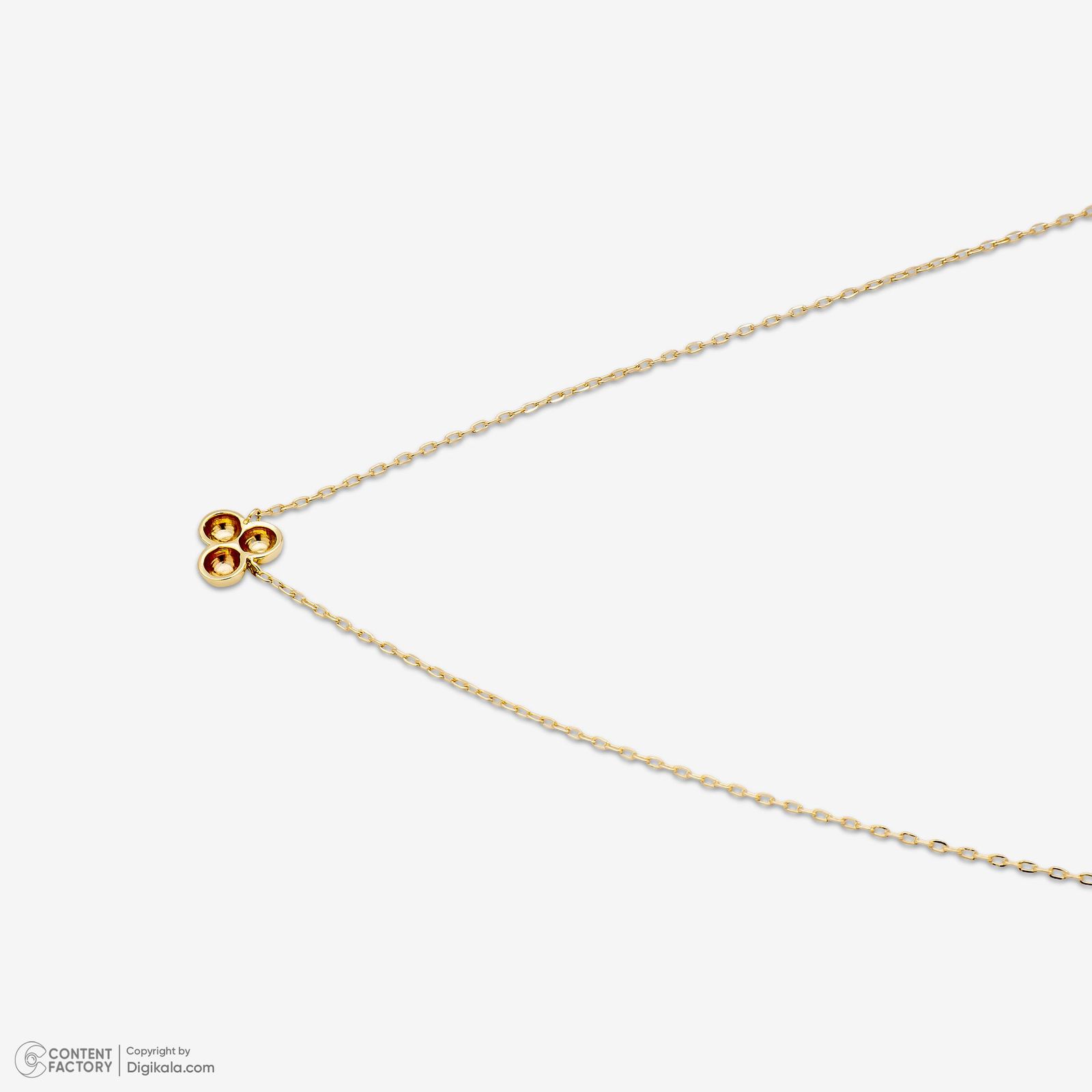گردنبند طلا 18 عیار زنانه با زنجیر حلقه‌ای (فلامینگو) روبی آرت گالری مدل 330347 -  - 3