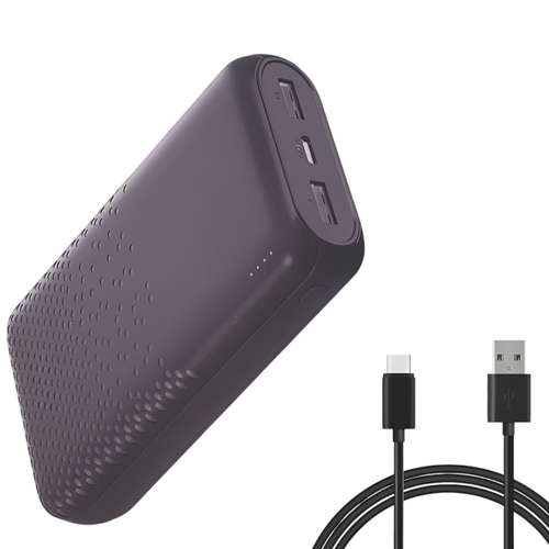 پاوربانک مدل charging protection ظرفیت 20000 میلی آمپر ساعت به همراه کابل تبدیل USB-C