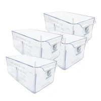 سبد نظم دهنده یخچال تن تن طرح کریستال کد LRG2 بسته 4 عددی