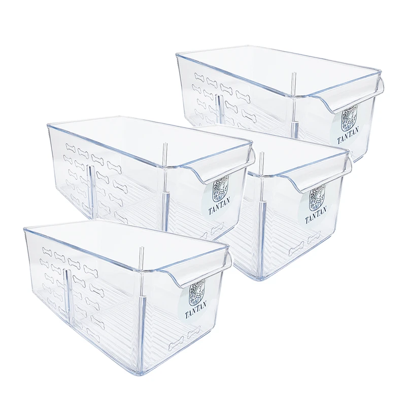 سبد نظم دهنده یخچال تن تن طرح کریستال کد LRG2 بسته 4 عددی