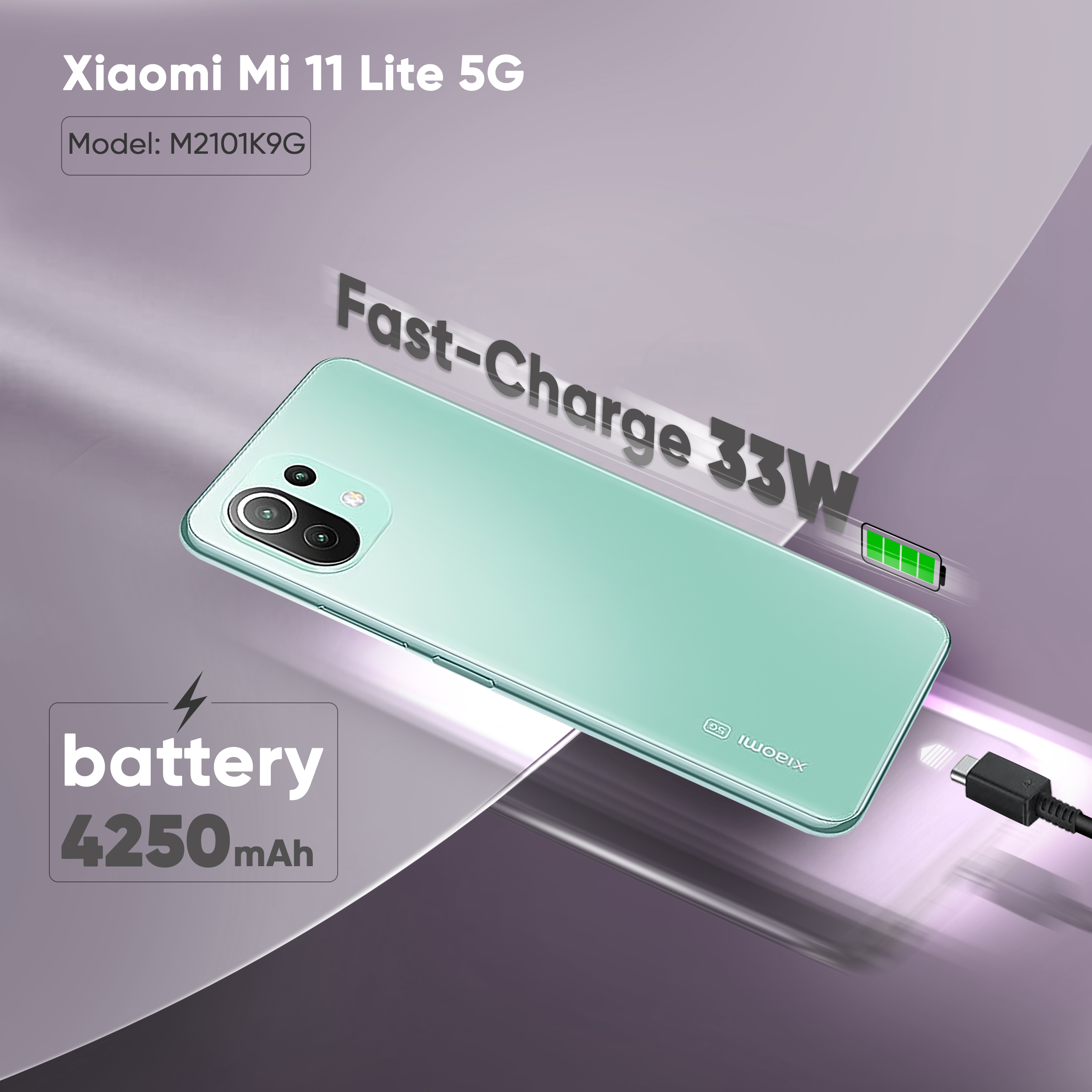 قیمت و خرید گوشی موبایل شیائومی مدل Mi 11 Lite 5G M2101K9G دو سیم‌