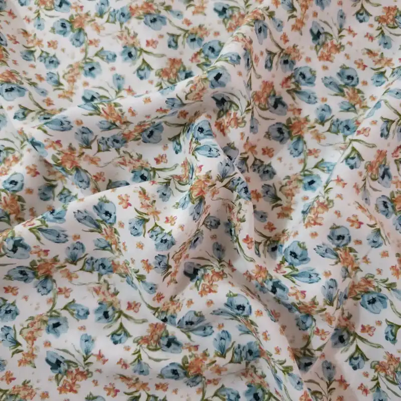 پارچه لباس مدل کودری نخی طرح گلریزان کد MC