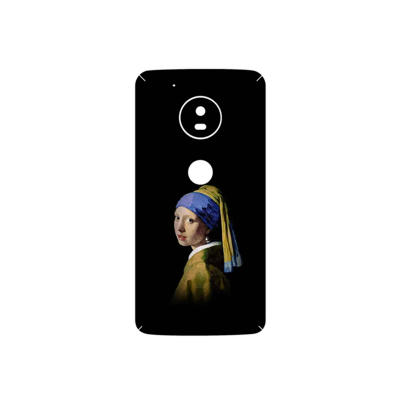 برچسب پوششی ماهوت مدل Girl with a Pearl Earring of Vermeer مناسب برای گوشی موبایل موتورولا Moto G5