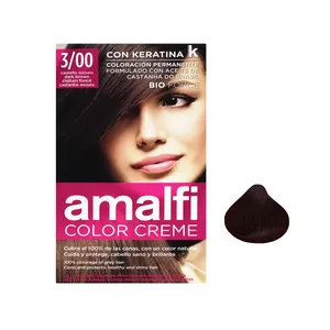 کیت رنگ مو آمالفی شماره 3/00 حجم 50 میلی لیتر رنگ قهوه ای تیره