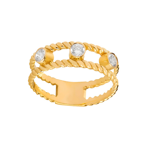 انگشتر طلا 18 عیار زنانه کیا گالری مدل AR517