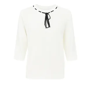 بلوز آستین سه ربع یقه گرد زنانه مدل l.95