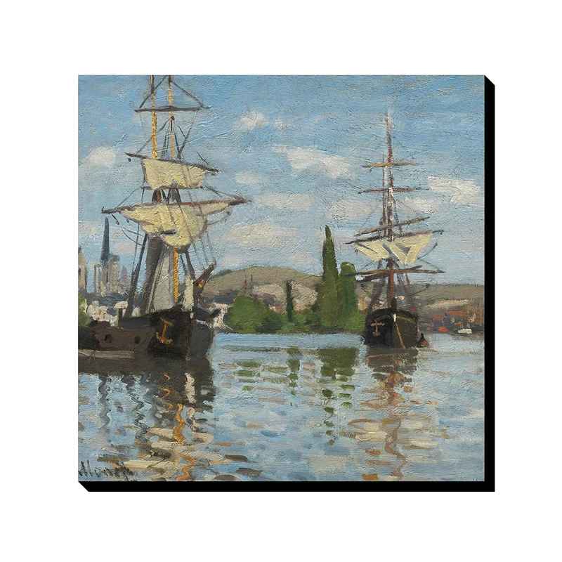 تابلو ترمه طراحان ایده طرح کشتی های شناور روی سن از مونه کد art0218