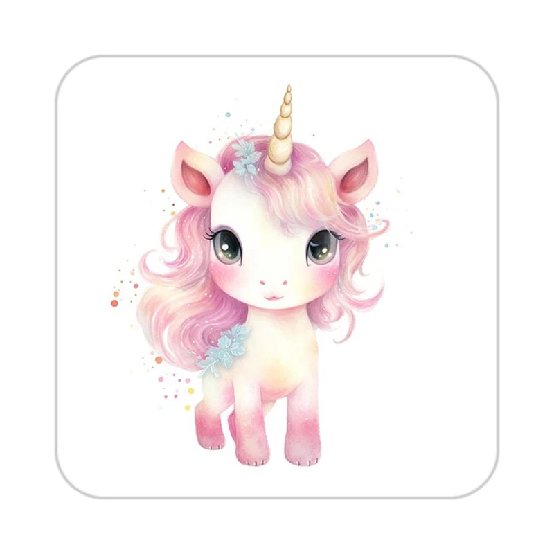 زیر لیوانی کاکتی طرح اسب تک شاخ و یونیکورن مدل mp32419