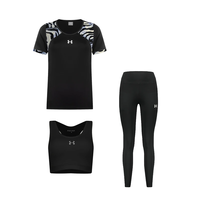 ست سه تکه لباس ورزشی زنانه مدل 4104-7202-1801