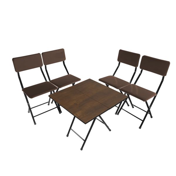 میز و صندلی ناهارخوری چهار نفره میزیمو مدل 2 تیکه تاشو کد 2442 