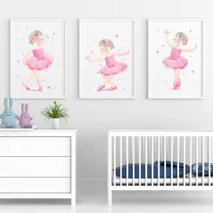 تابلو کودک و نوزاد آوین دریم مدل بالرین مجموعه سه عددی