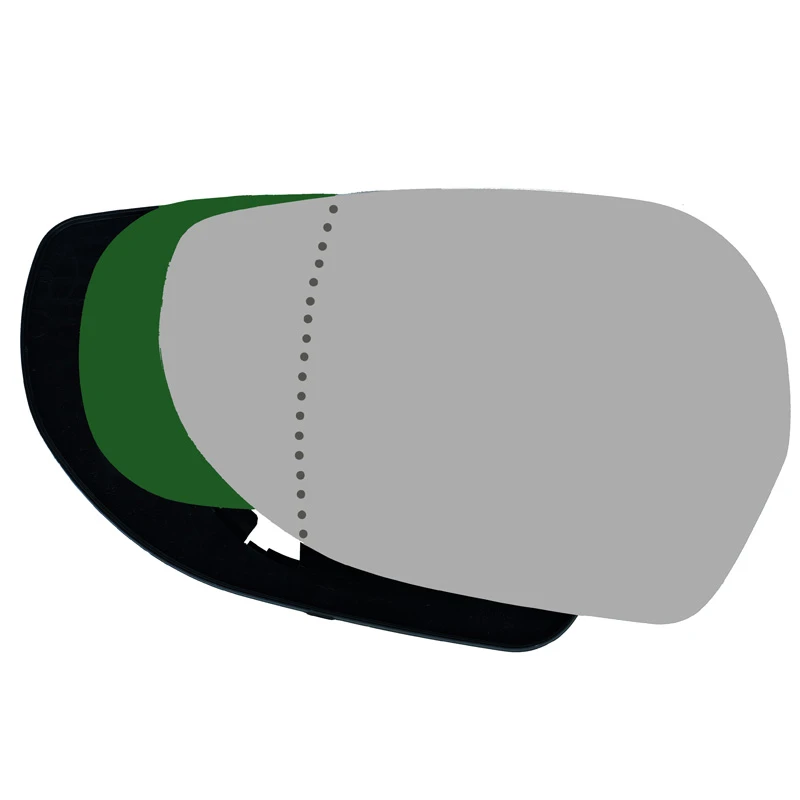 شیشه آینه جانبی چپ خودرو کالانیکس مدل SHIS-L-10942 مناسب برای ساینا به همراه قاب و چسب