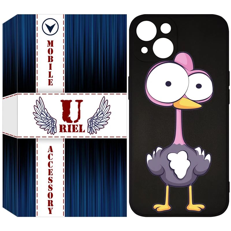 کاور یوریل مدل KSH کد 43 طرح شترمرغ مناسب برای گوشی موبایل اپل iPhone 13