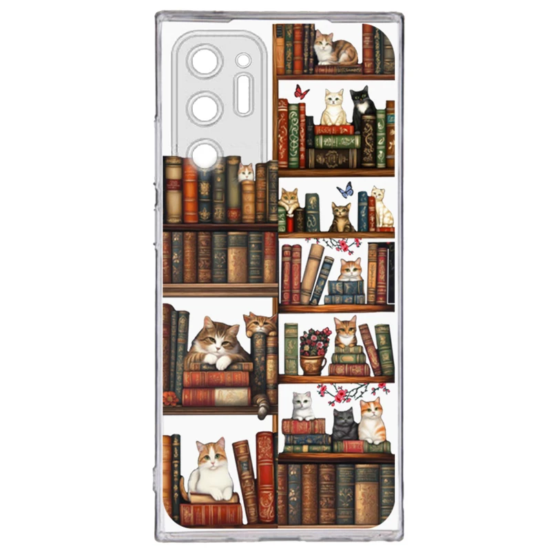 کاور طرح Cat & Books مناسب برای گوشی موبایل سامسونگ Galaxy Note 20 Ultra