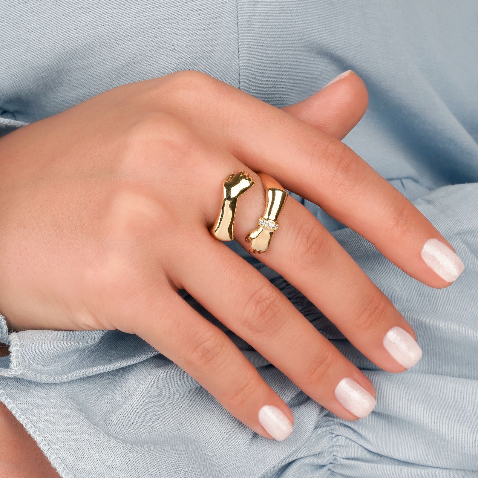 انگشتر طلا 18 عیار زنانه جواهری سون مدل 3646 -  - 4