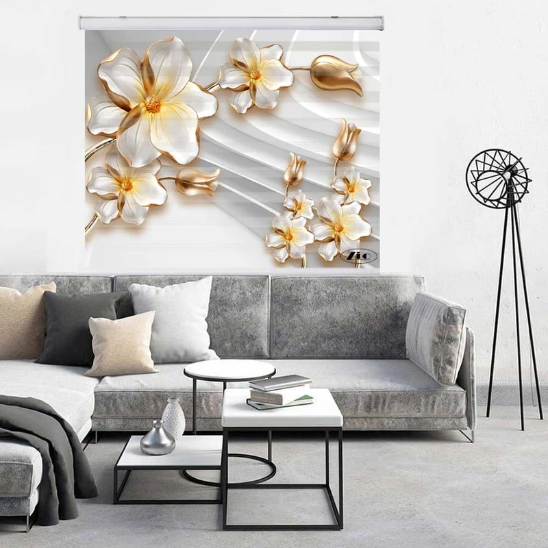 پرده زبرا زیو کد 3D1164 سایز 150x150 سانتی متر